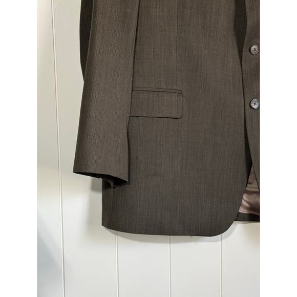 Michael Kors Wool Sport Coat Blazer Brown 48L Three Button Lined - Picture 5 of 11
